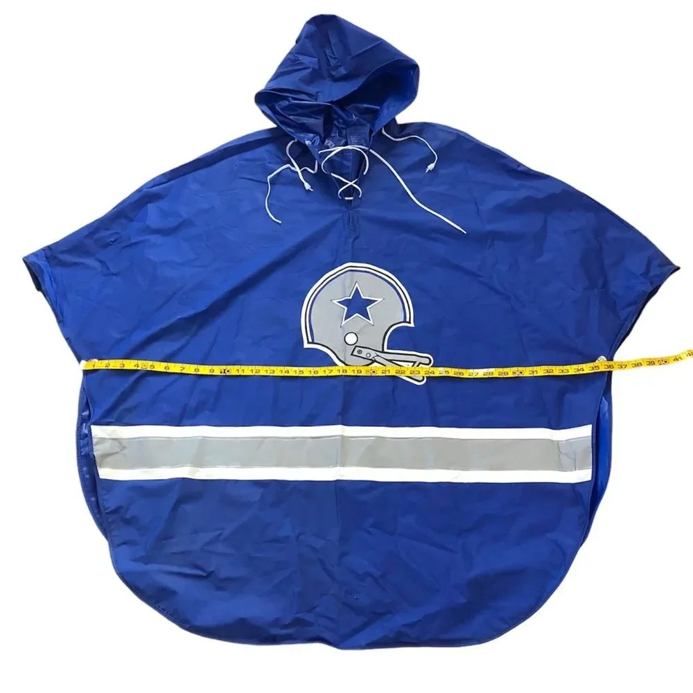 Vintage Dallas Cowboys Blue & Gray Rain Poncho Slicker